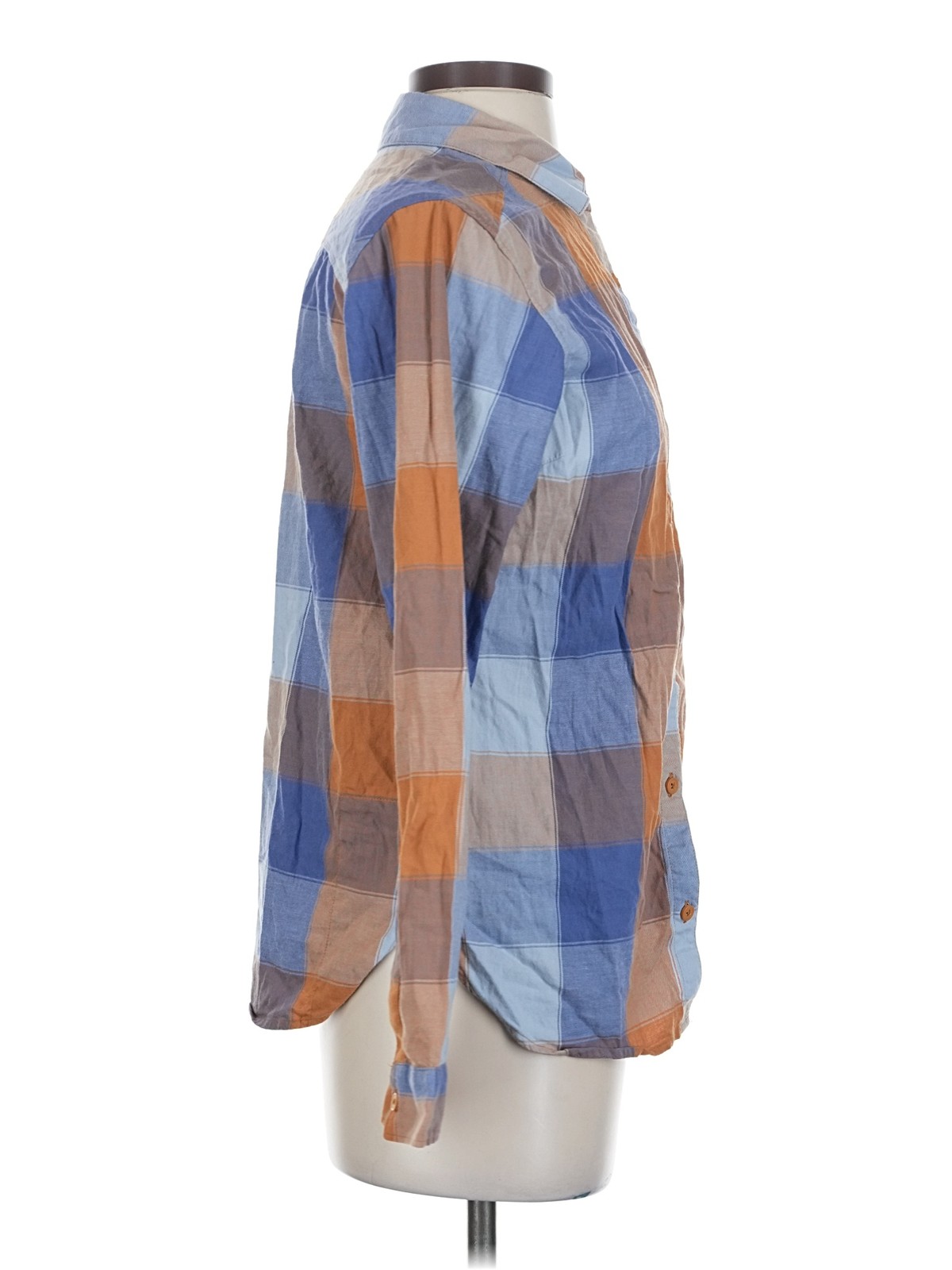 Columbia Women Blue Long Sleeve Button-Down Shirt S thumbnail 3