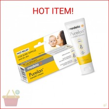 Medela Purelan Lanolin Nipple Cream, Fast Relief for Sore Nipples  Dry Skin Dur