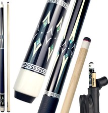 58" 2-Piece Premium Pool Cue Stick Set with Multi-Layer Tip, Canadian Maple Shaf