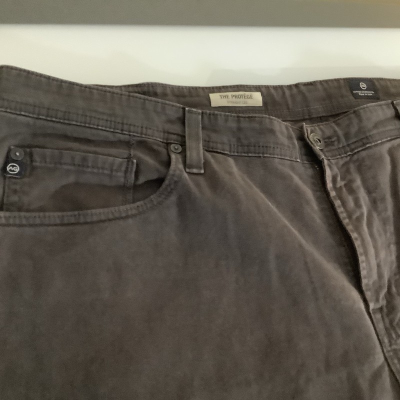 AG Adriano Goldschmied Men’s 40 X 28  Protege Straight Leg Casual Pants Grey