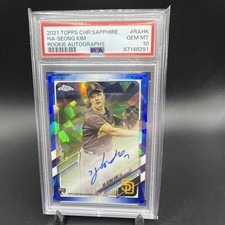 2021 Topps Chrome Sapphire Edition - Rookie Autographs Ha-Seong Kim #RA-HK (AU,