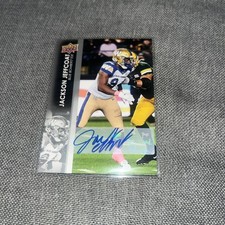 2022 Upper Deck CFL UD Autograph #23 Jackson Jeffcoat Winnipeg Blue Bombers
