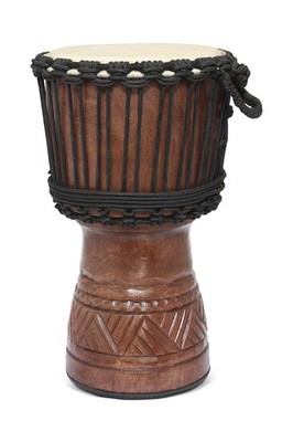 16'' Professional Hand Carved Wooden Djembe Drum   Traditional African Percussion