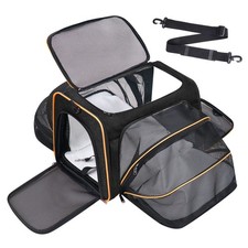 Soft-Sided Expandable Pet Carrier - Multiple Sizes  Colors - Escape-Proof