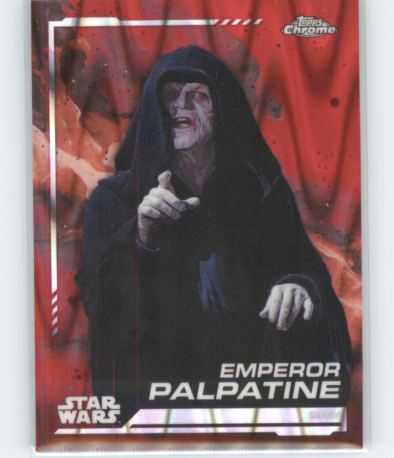 2024 Topps Chrome Star Wars #131 Emperor Palpatine Red Blaster Raywave Refractor