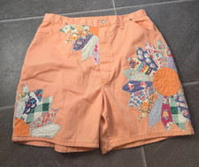 VTG 60'S 70'S WRANGLER WOMEN'S PATCHWORK PEACH COLOR SHORTS MISSES SZ 20