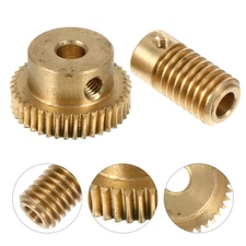 2 Pcs 40 Teeth Gear Wheel Worm Wheel and 5mm Hole Shaft for Gear Box