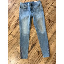 NWT WHBM White House Black Market size 2 mid rise skinny ankle jeans zippers