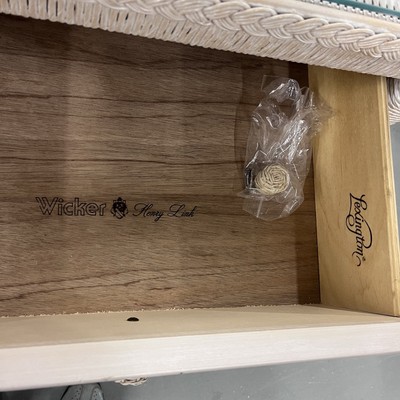 Wicker Henry Link- Lexington 6 Drawer Glass Top Dresser | eBay