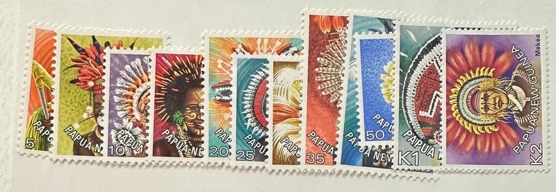 PAPUA  NEW  GUINEA   446 - 457   Beautiful   Mint   Very   Light   Hinged  Set