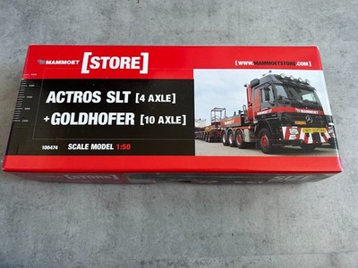 Conrad 1:50 Mammoet Mercedes-Benz Actros SLT 4 axle + Goldhofer 10 achs trailer