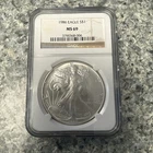 1986 American Silver Eagle 1oz ☆ MS69 NGC Brown Label