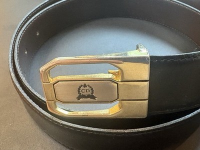 Mens Vintage Christian Dior Leather Dress Belt 34-36 Pant  display picture 3