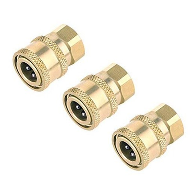 #ad #ad 3 Pack Pressure Washer Coupler Brass Fittings 1 4 Inch Quick Connect to $24.26