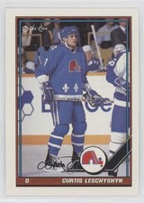 1991-92 O-Pee-Chee Curtis Leschyshyn #39 0c4
