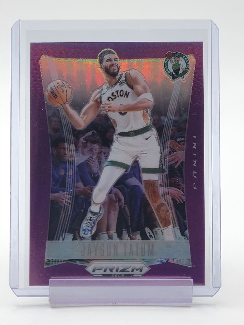 JAYSON TATUM 2023-24 PANINI PRIZM DECA BASKETBALL PURPLE CELTICS /99 Q3464