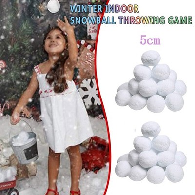 50/100 Stück Schneebälle Snowball künstliche Winterdeko Kunstschnee Ball Indoor