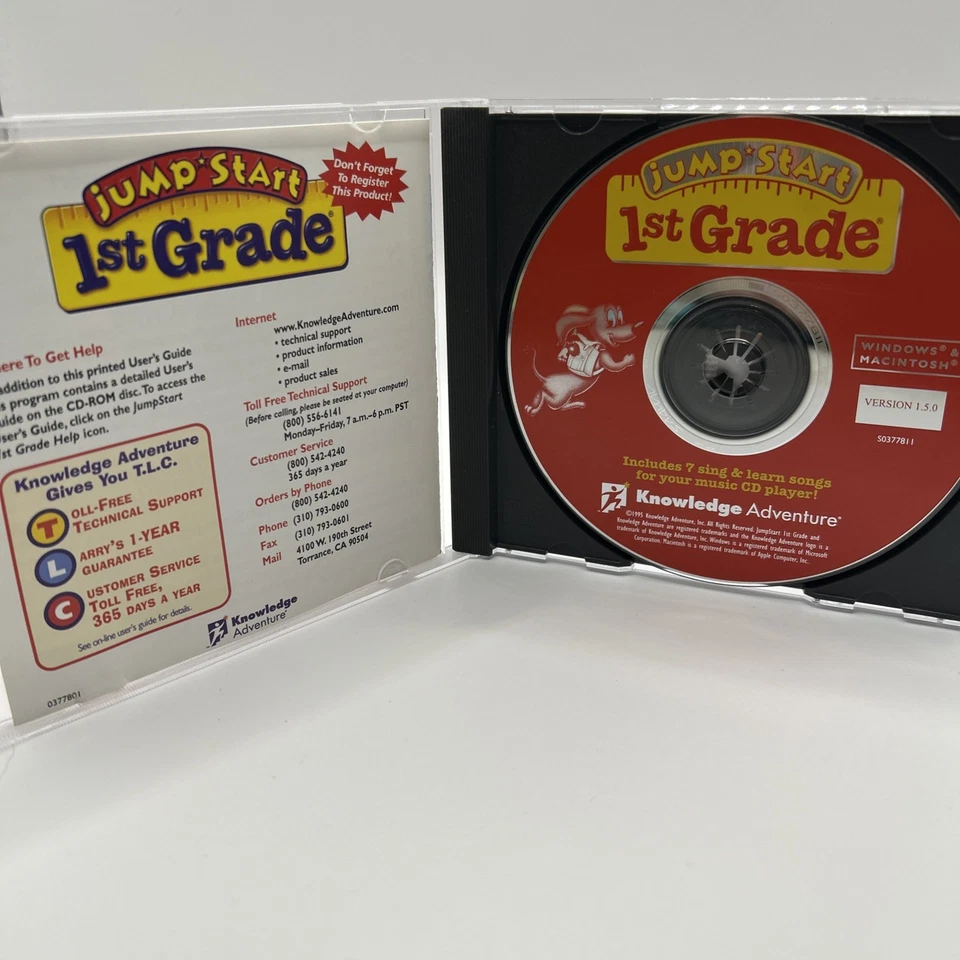 CD-ROM Jump Start 1º Grau Conhecimento Aventura Ensino Doméstico Aprendizagem Educacional - Imagem 2 de 4