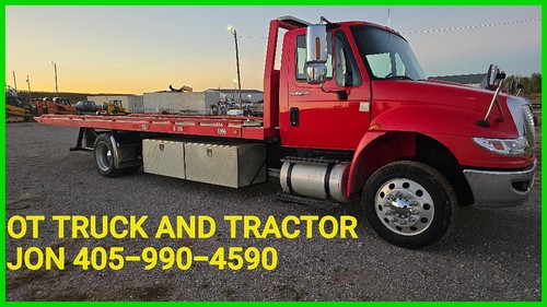 2012 International 4400 Jerr-Dan Flatbed Rollback Wrecker Tow Truck Auto 32k GVW