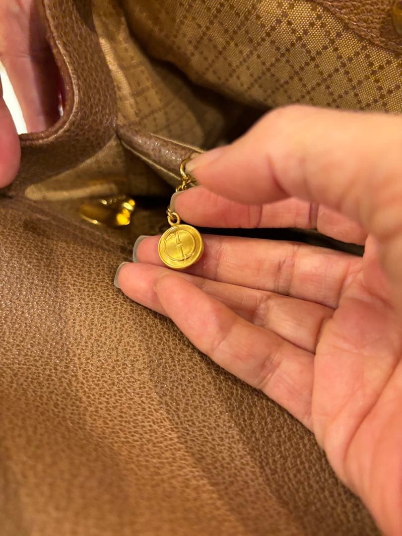 GUCCI Vintage Bamboo Suede Tote Bag Brown Leather Excellent Condition thumbnail 14