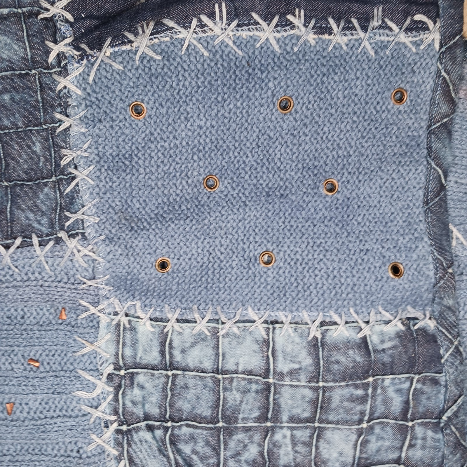 VTG Sandy Starkman 3D Cable Knit Patchwork Cardig… - image 14