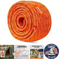 High-Strength 1/2" x 120ft Double Braided Polyester Rope - 8000 lbs Breaking ...