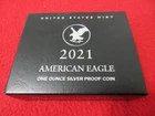 2021-W AMERICAN SILVER EAGLE PROOF DOLLAR 0.999 1 TROY OZ SILVER  OGP  #MF-T2187