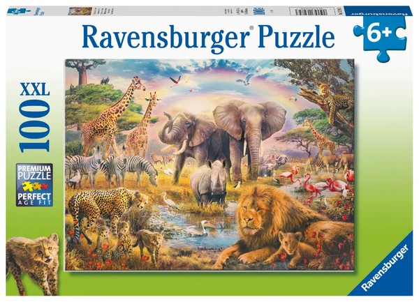 Kinderpuzzle 100 XXL Teile - Afrikanische Savanne | Deutsch | Spiel | Puzzle-image