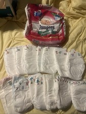 Lot Of 15 Extra Large Vintage Pampers Plastic Diapers Crinkly