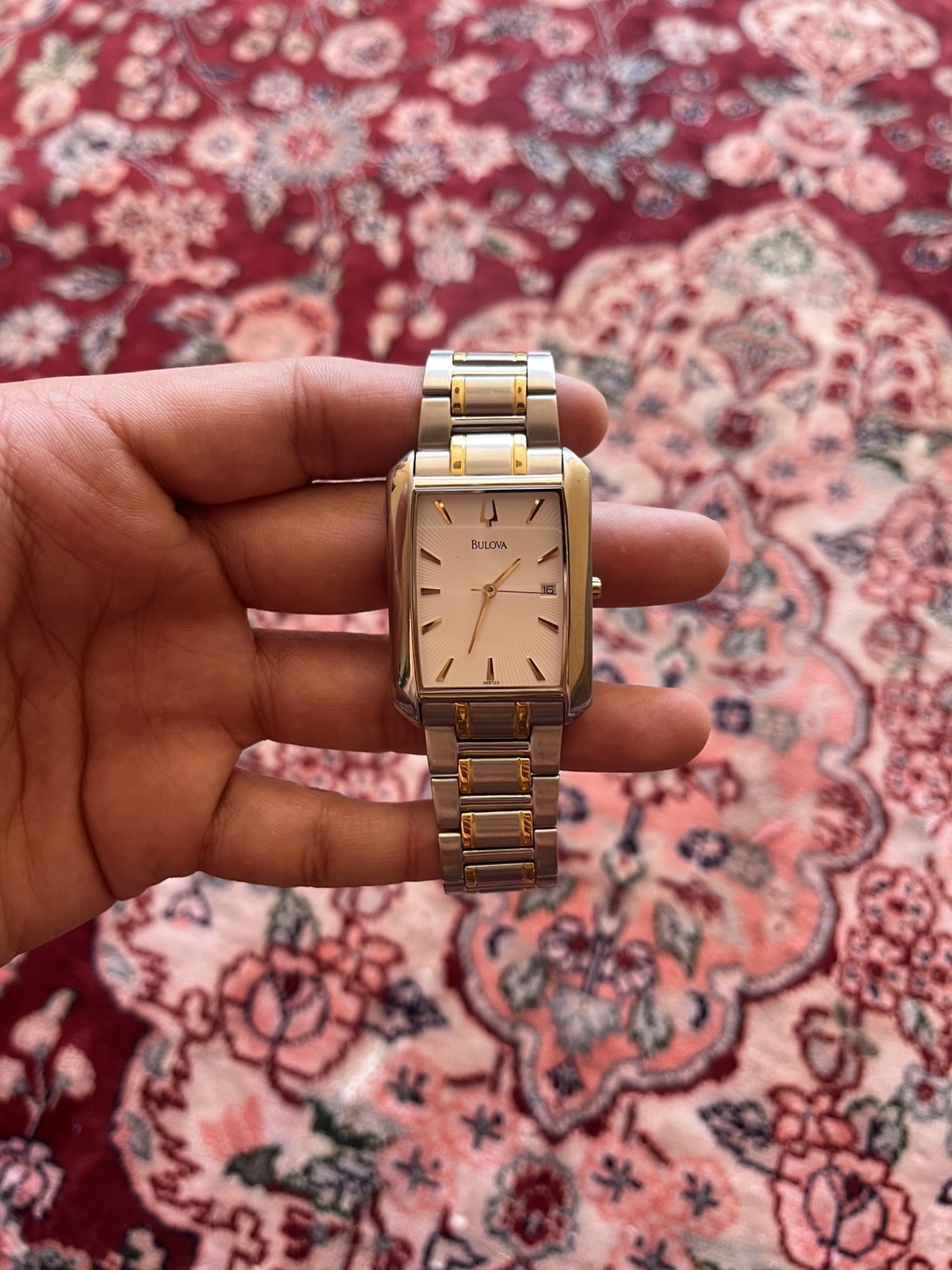 Bulova Sutton Classic Rectangular Two-Tone Men's … - image 8