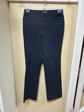 St. John  s Bay Stretch Black Ladies Dress Pants 8 Ultra Tall 34  Inseam