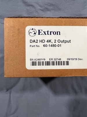 Extron  60-1480-01  DA2 HD 4K HDMI Distribution Amp w/ Power Adapter