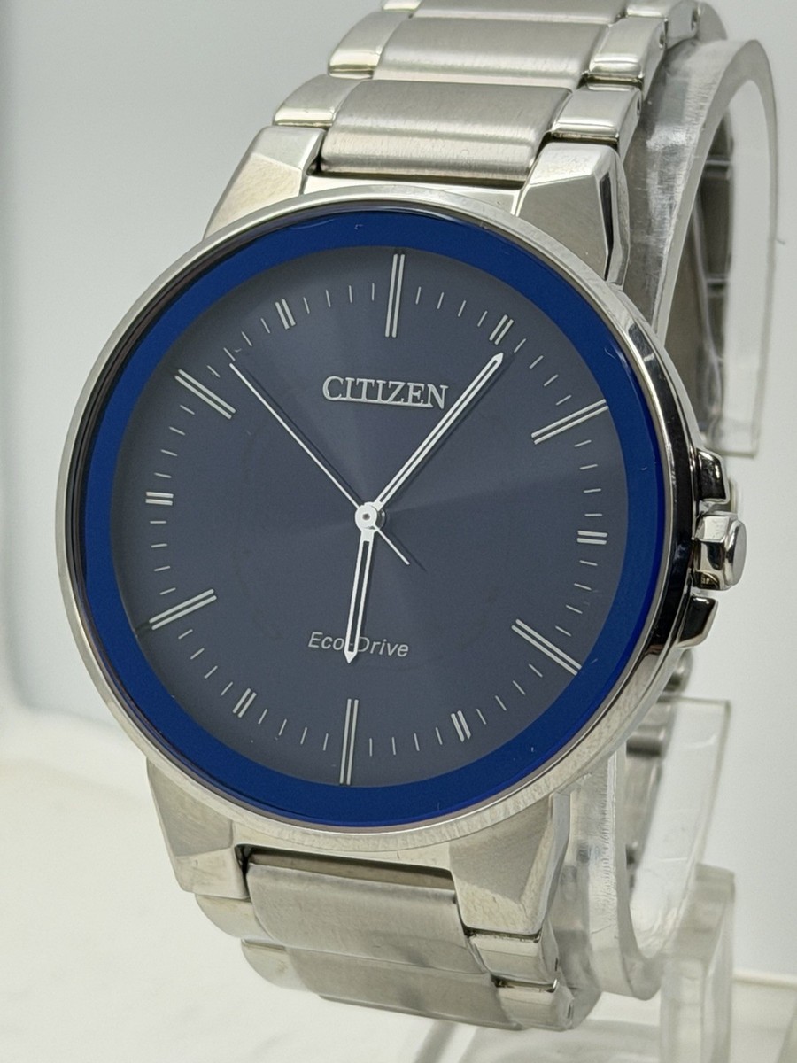 Citizen Axiom BJ6510-51L Eco-Drive Blue Stainless Steel Silver
