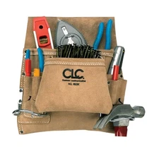 CLC I823X Suede Carpenter's Nail And Tool Bag, 8 Pocket