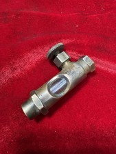 ANTIQUE BRASS LUNKENHEIMER GLASS DRIP OILER LUBRICATOR STEAM HIT MISS VALVE