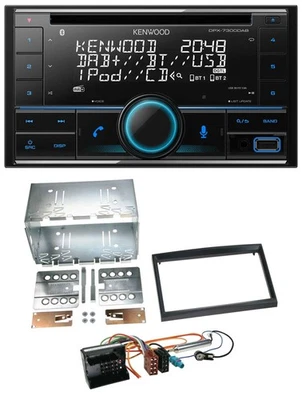 Kenwood CD 2DIN DAB USB MP3 Bluetooth Autoradio für Peugeot Expert 207 307 Partn - Bild 1 von 4