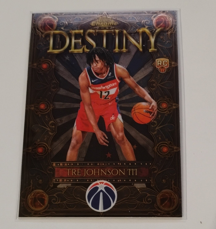 Topps 2025-26 Chrome Destiny Insert Rookie Tre Johnson III #D-6 Wizards