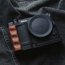 Wooden Metal Attachment Grip For Nikon ZR Wood Metal Camera Base Walnut Ebony