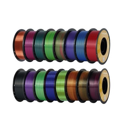 Kingroon PLA 3D Printer Filament, Silk PLA Filament, (16KG Silk Tricolors)