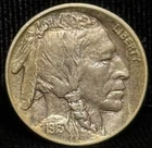 1913 D United States Buffalo Nickel 5C Coin Type 1