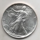 1993 W WALKING LIBERTY AMERICAN EAGLE .999 FINE SILVER DOLLAR COIN 1oz $1.00