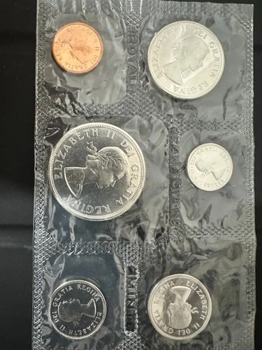 1964 Canada Silver Set 6 Coins RCM Original Cello Royal Canadian Mint Proof Like