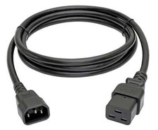 Premium  IEC320 C19 Female To  C14 Power Cord - 6FT For PSU PDU 15A 250V Rating