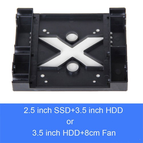 5.25 Optical drive position to 3.5 2.5 inch SSD 8CM FAN Adapter Bracket Dock - Afbeelding 6 van 6