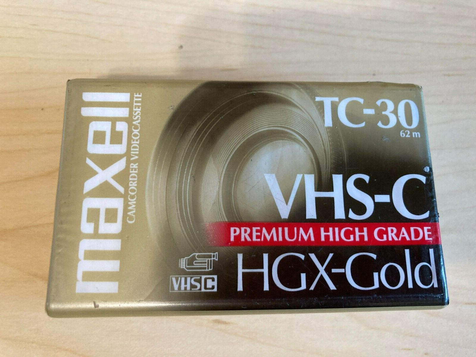 MAXELL CAMCORDER VIDEO CASSETTE 1 VHS-C Tape TC-30 HGX-Gold NEW SEALED-image