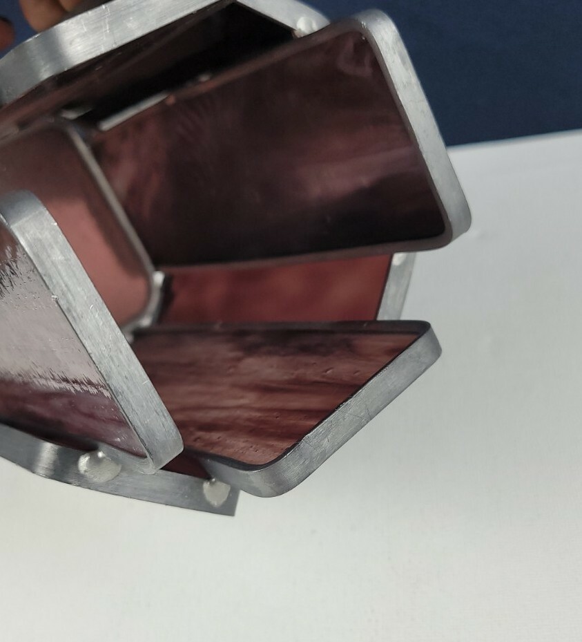 Purple Stained Glass Candle Holder