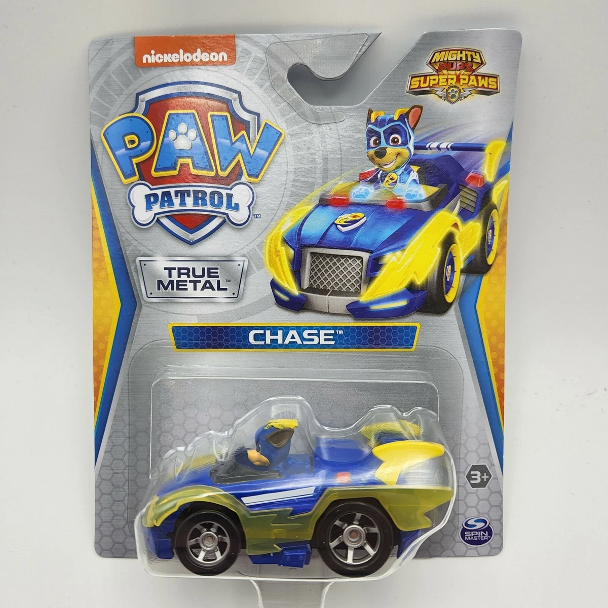 Vehicule + Figurine La Pat Patrouille True Metal Mighty Pups Super