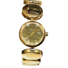 DKNY Ladies Watch Roundabout Goldtone Bracelet Wristwatch NY8867 No Battery