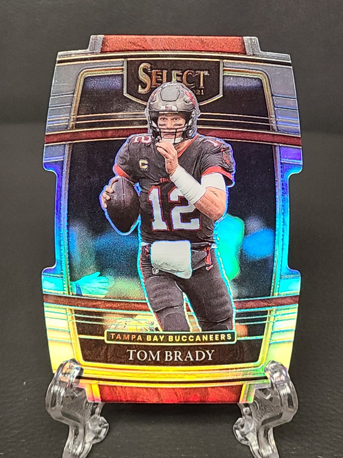 2021 Panini Select Football Tom Brady Silver Die Cut Prizm Concourse Card NFL