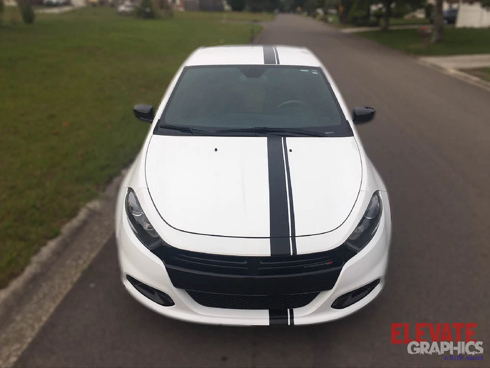 Se adapta a calcomanías Dodge Dart rayas de vinilo de rally individuales pegatinas gráficas 3M 2013-2016 Foto 2 de 4